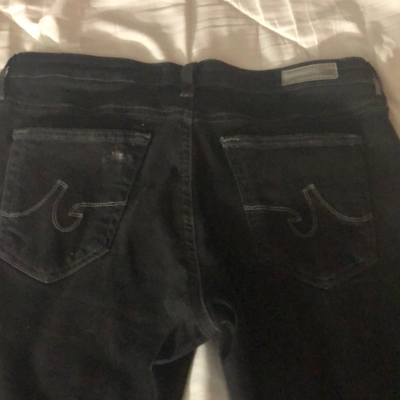 Ag Adriano Goldschmied Denim - AG black distressed jeans